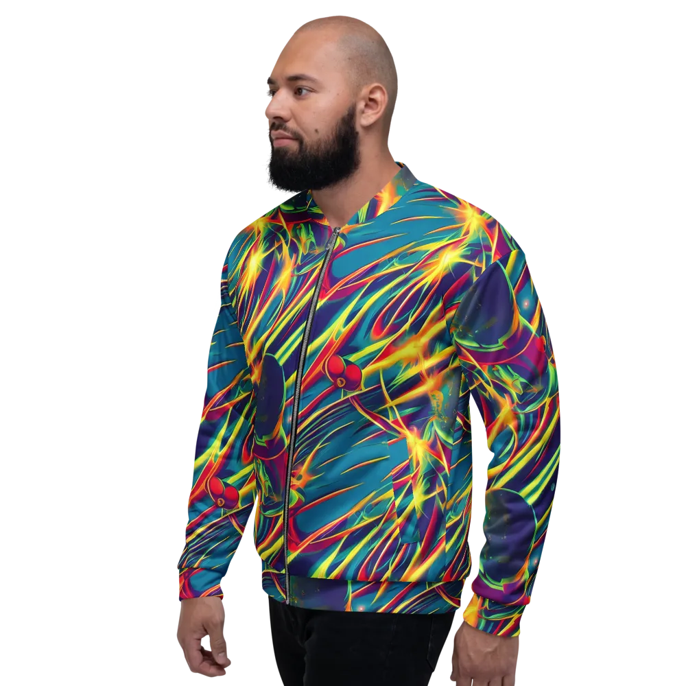 Cosmic Inferno on Bomber Jacket — Left