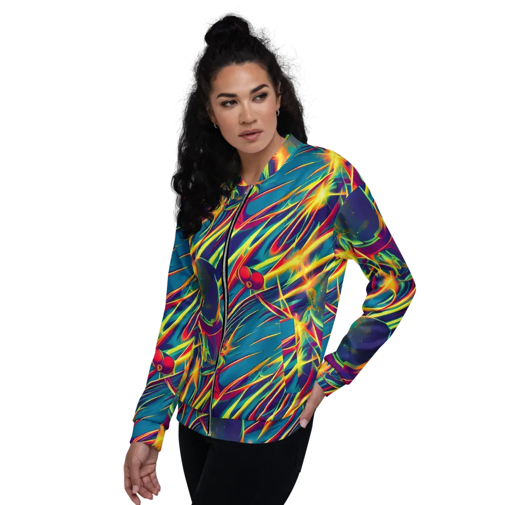 Cosmic Inferno on Bomber Jacket — Left