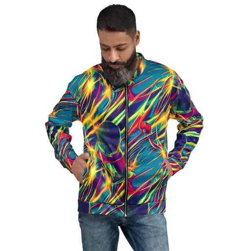 Cosmic Inferno on a Bomber Jacket