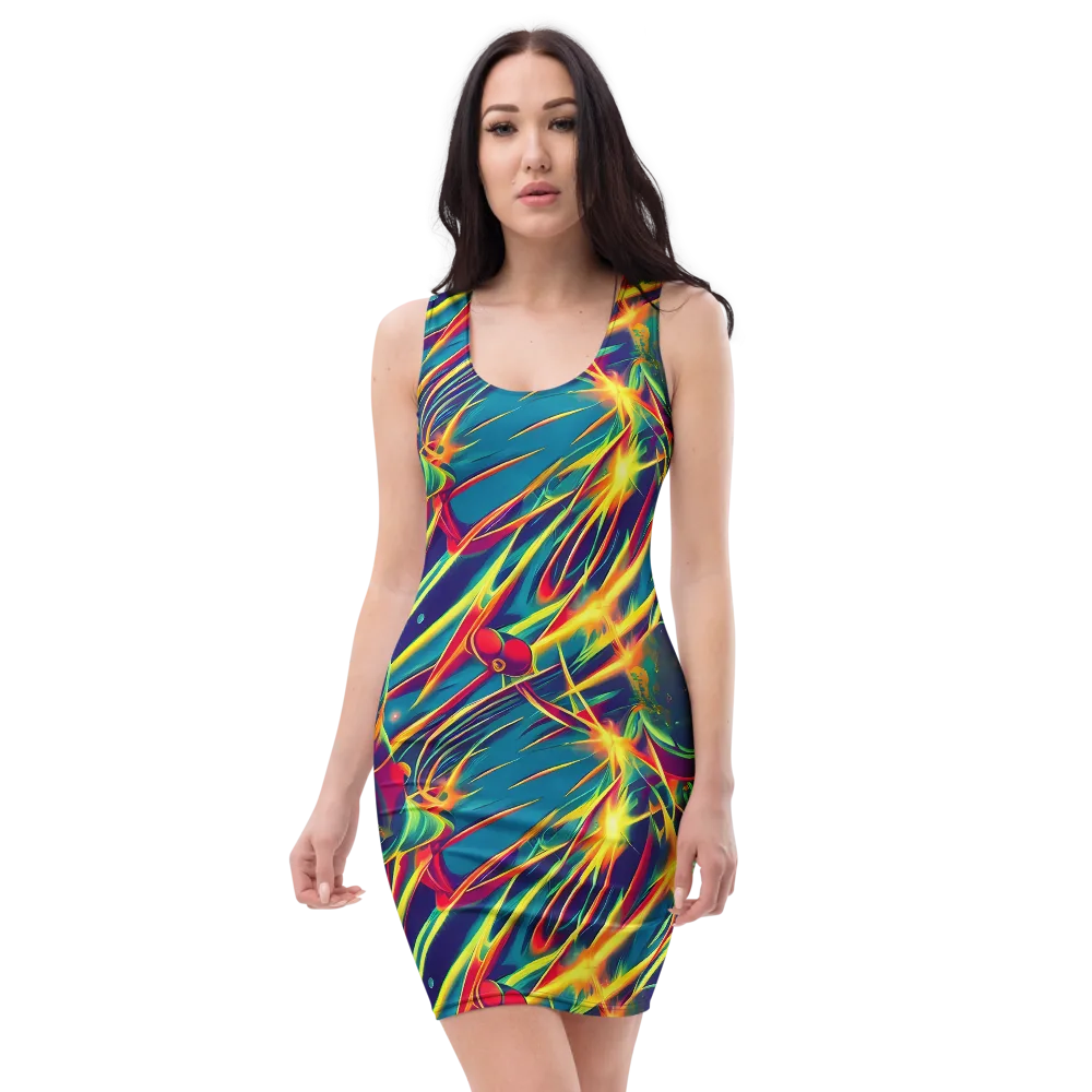 Cosmic Inferno on Bodycon Dress — Front