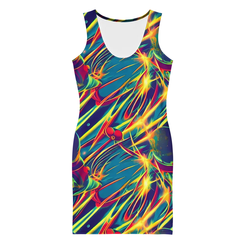 Cosmic Inferno on Bodycon Dress — Front