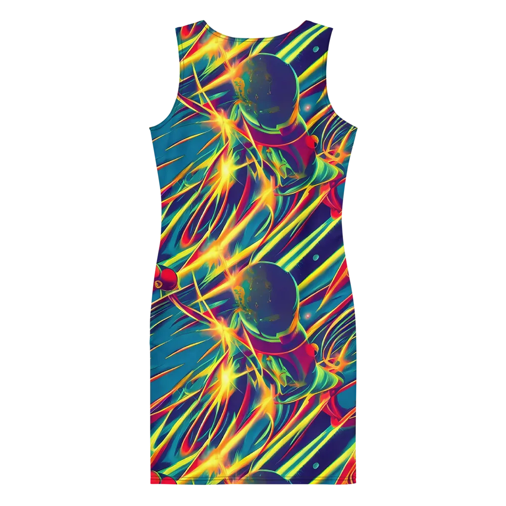 Cosmic Inferno on Bodycon Dress — Back