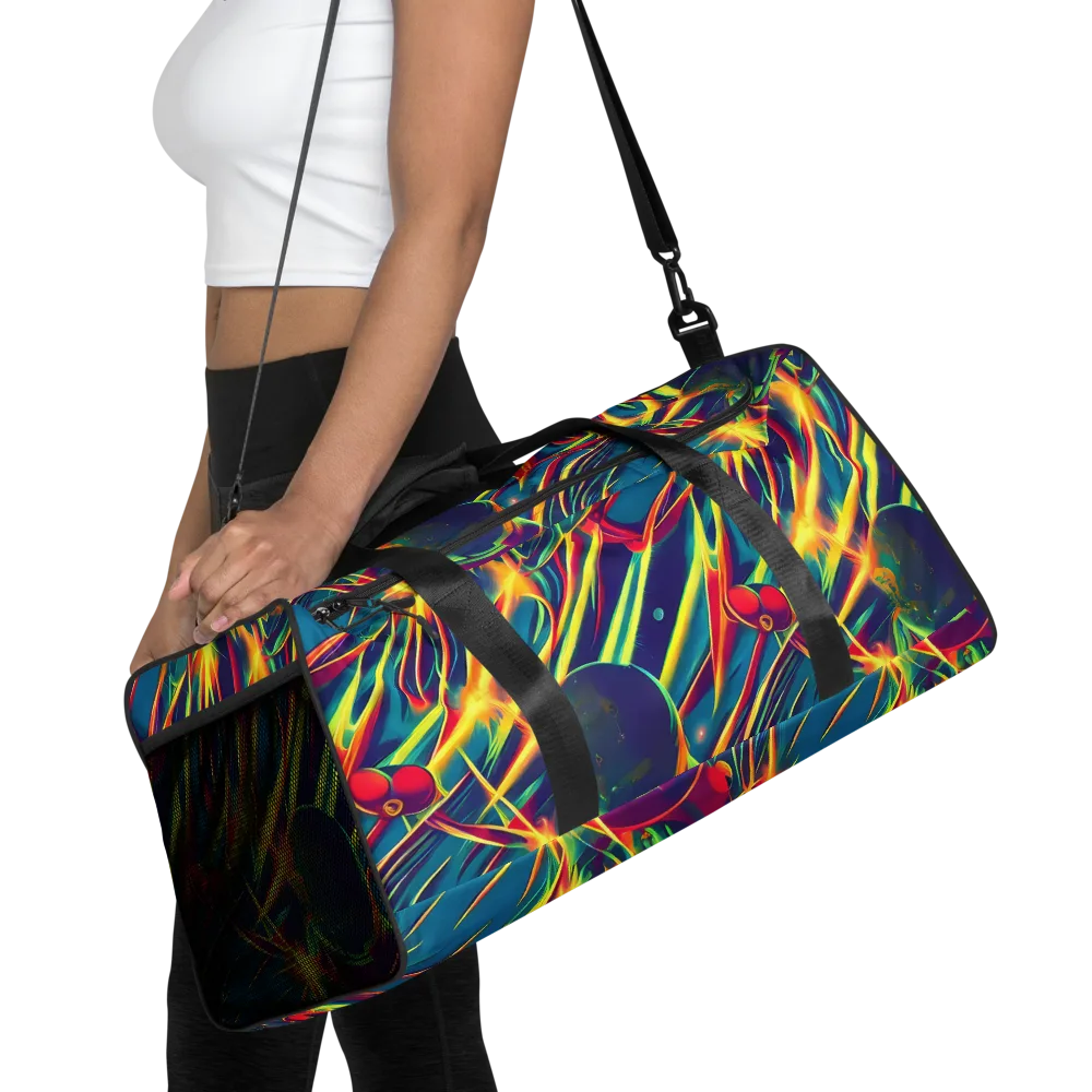 Cosmic Inferno on Duffle Bag — Front