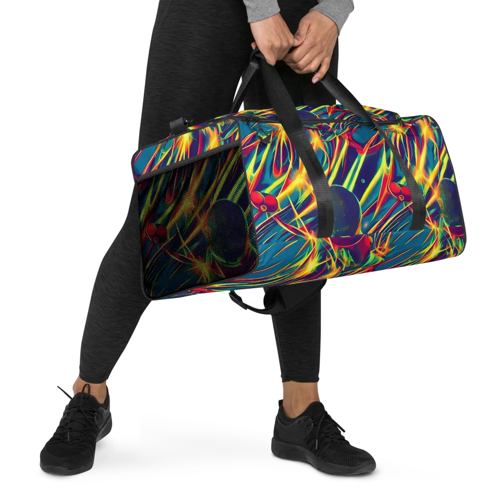 Cosmic Inferno on Duffle Bag — Right Front