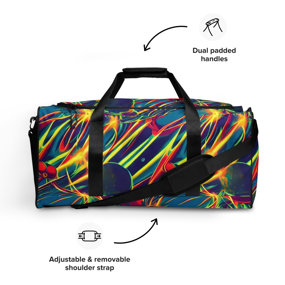 Cosmic Inferno on Duffle Bag — Front