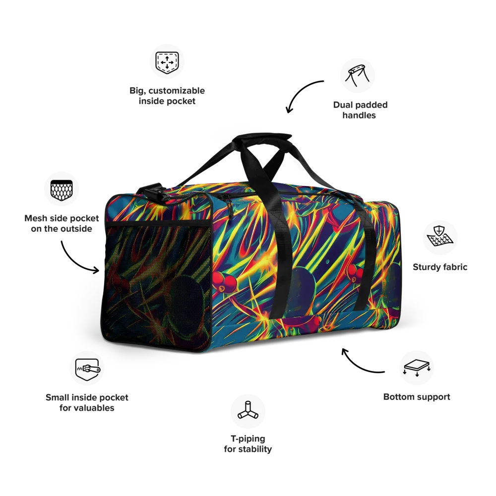 Cosmic Inferno on Duffle Bag — Right Front