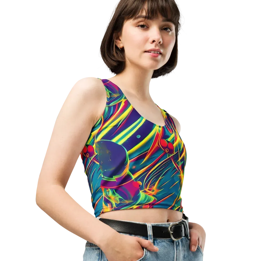 Cosmic Inferno on Crop Top — Right Front