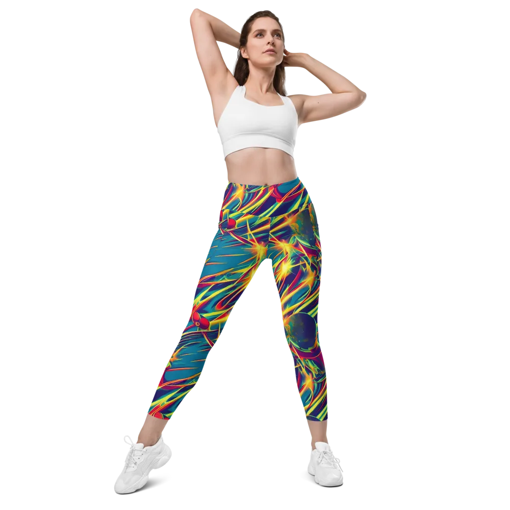 Cosmic Inferno on Leggings with Pockets — Front