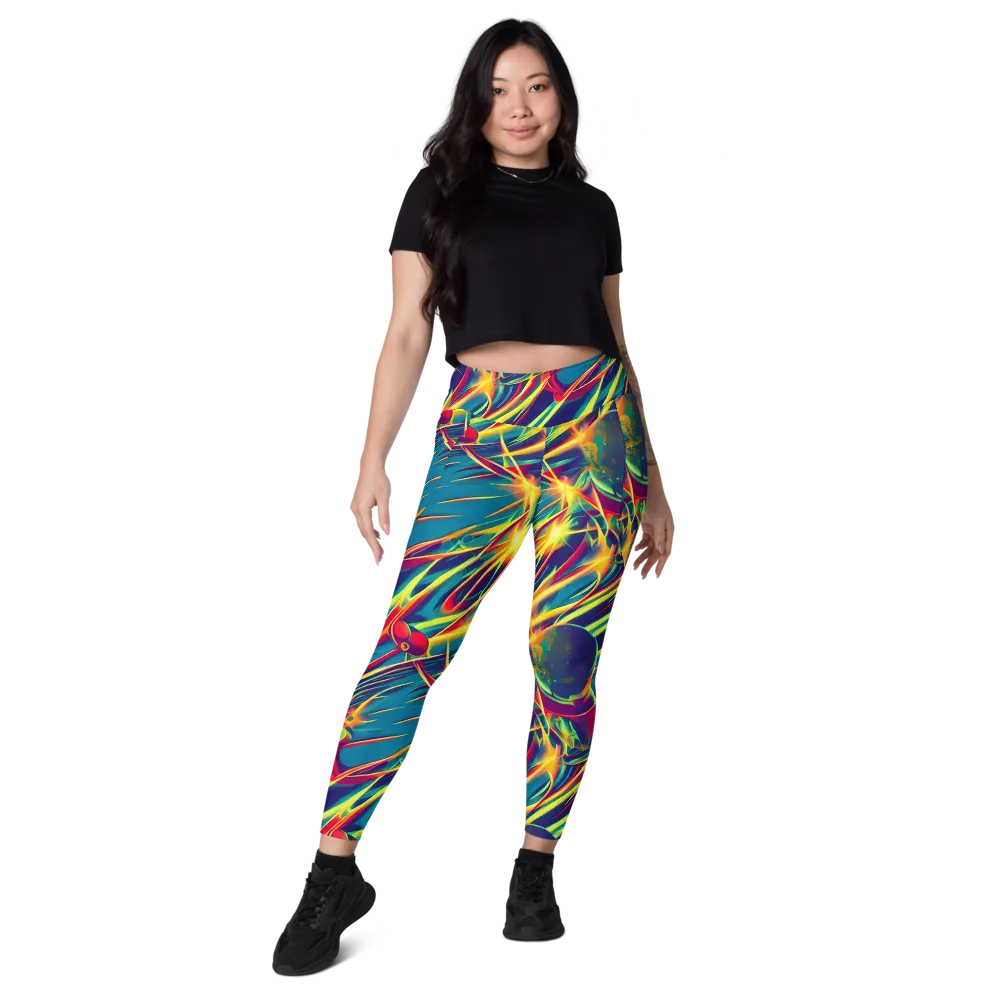 Cosmic Inferno on Leggings with Pockets — Front