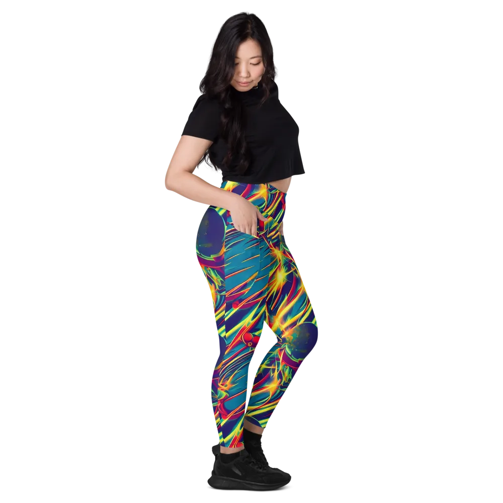 Cosmic Inferno on Leggings with Pockets — Right