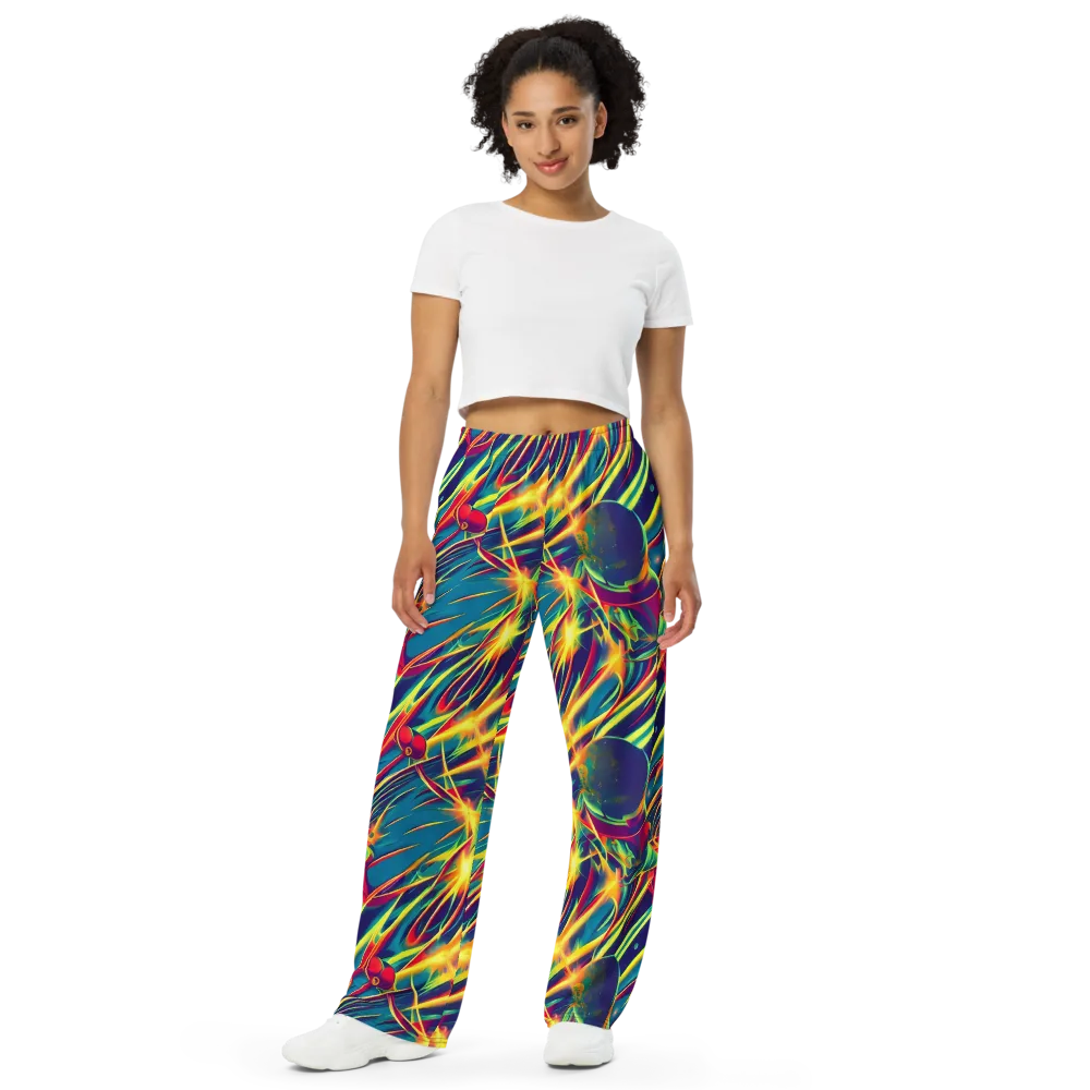 Cosmic Inferno on Wide-Leg Pants — Front