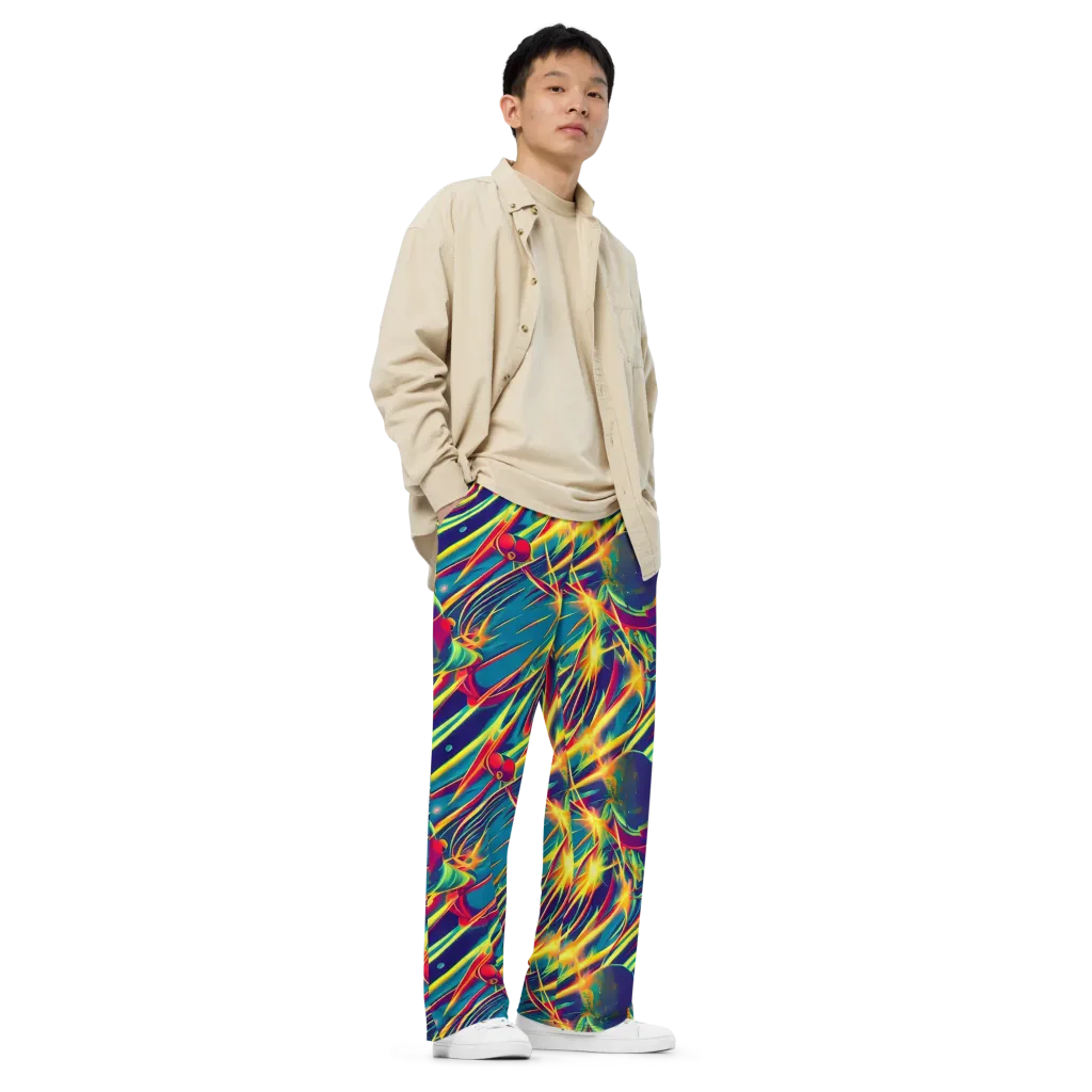 Cosmic Inferno on Wide-Leg Pants — Right Front