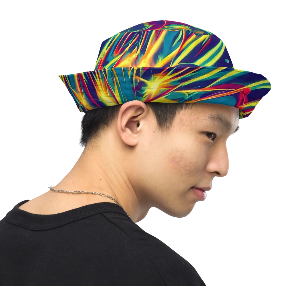 Cosmic Inferno on Reversible Bucket Hat — Right Outside