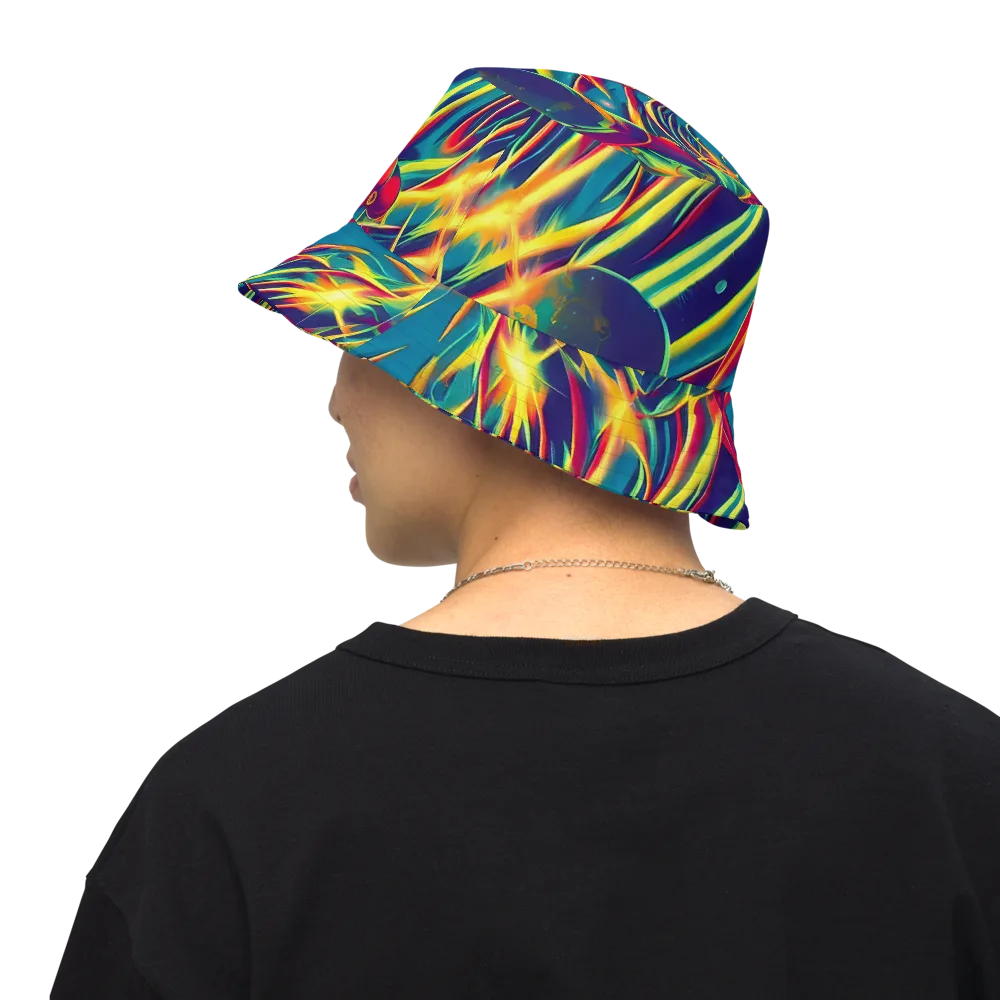 Cosmic Inferno on Reversible Bucket Hat — Back Inside
