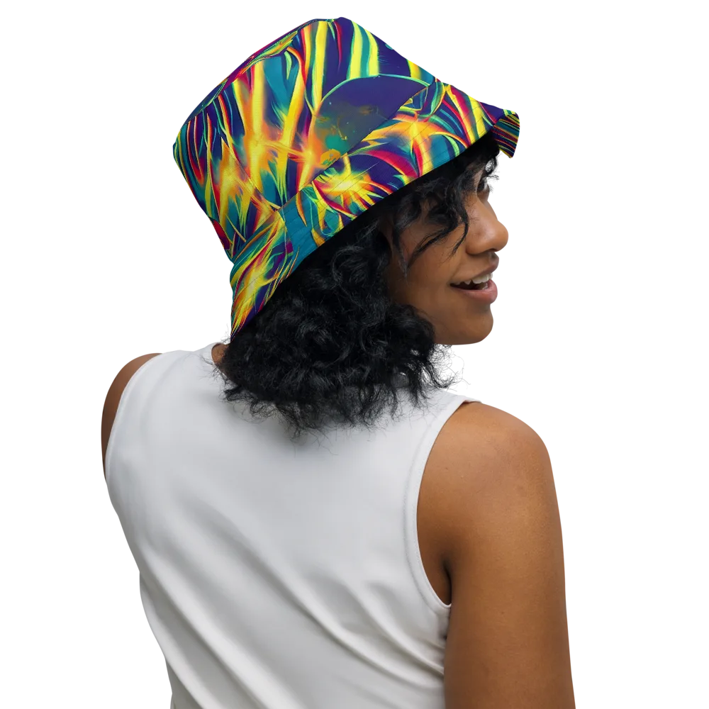 Cosmic Inferno on Reversible Bucket Hat — Right Outside