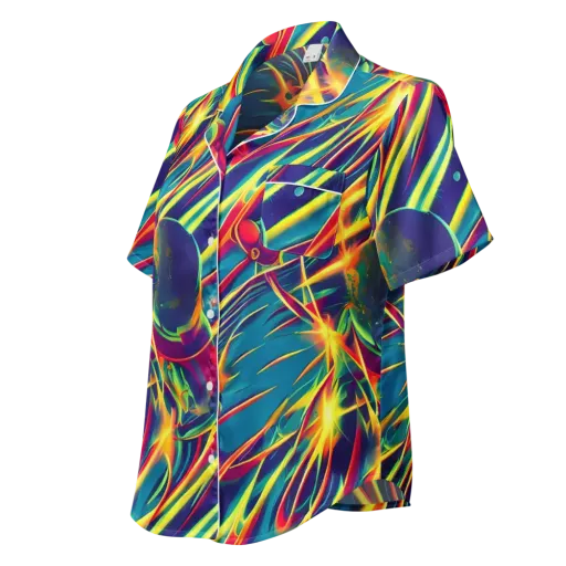 Cosmic Inferno on a Women's Short Sleeve Pajama Top