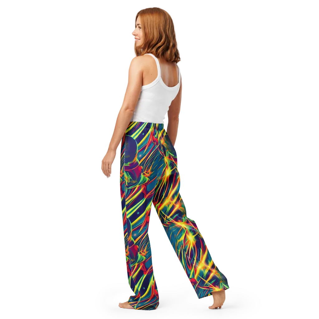 Cosmic Inferno on Women's Pajama Pants — Back