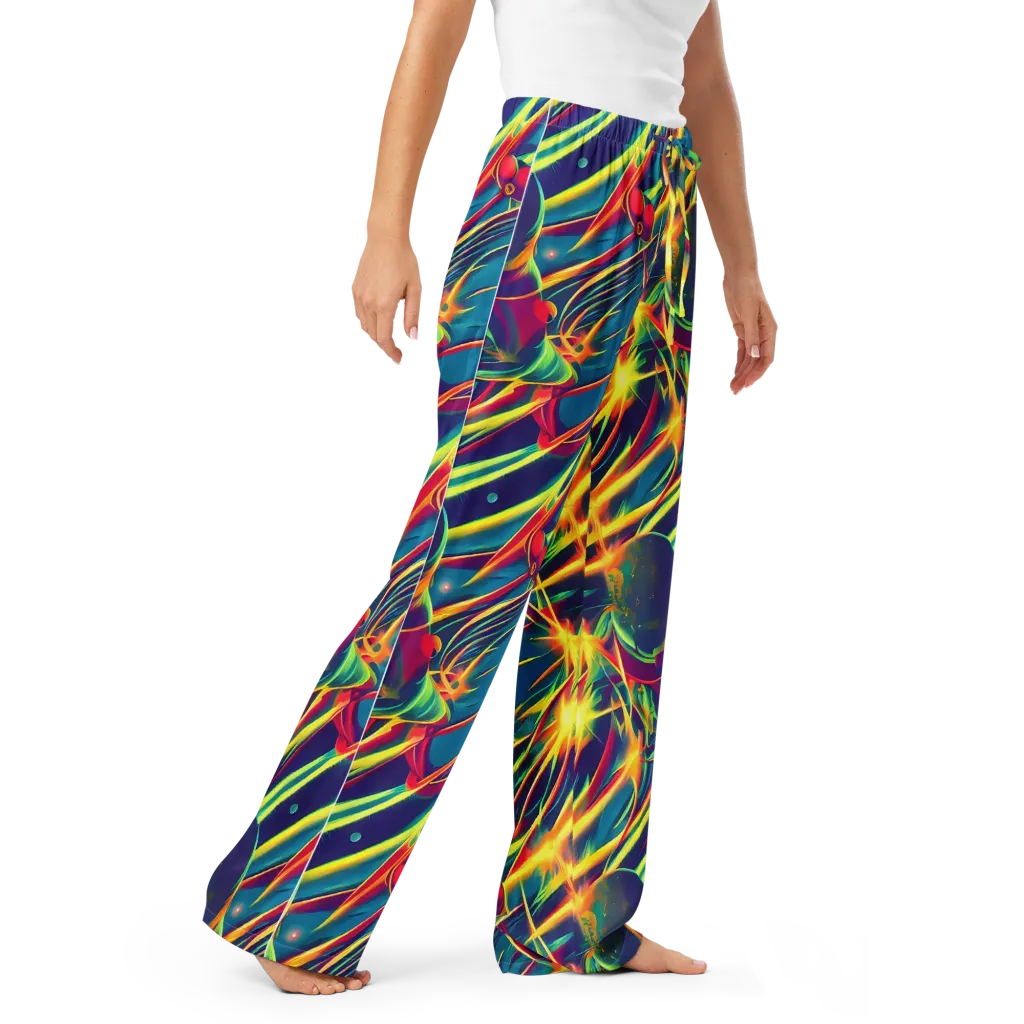 Cosmic Inferno on Women's Pajama Pants — Right Front