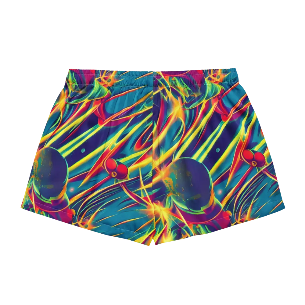 Cosmic Inferno on Women's Pajama Shorts — Back