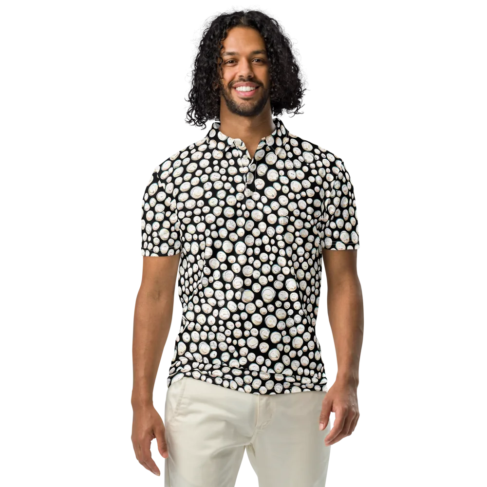 Celestial Whimsy on Men's Slim Fit Polo Shirt — Front