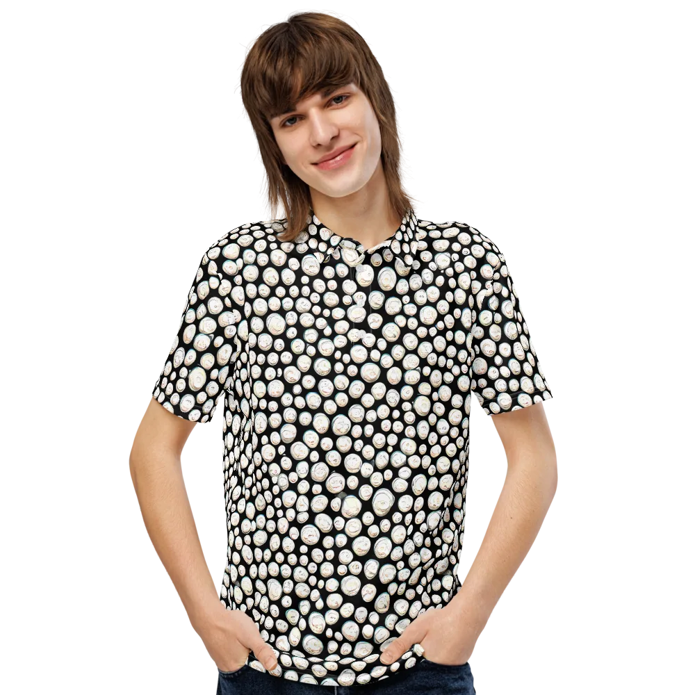 Celestial Whimsy on Men's Slim Fit Polo Shirt — Front