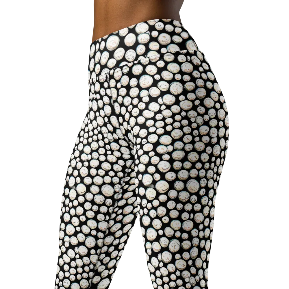 Celestial Whimsy on Yoga Leggings — Left Front