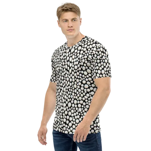 Celestial Whimsy on a Men's Crew Neck T-Shirt