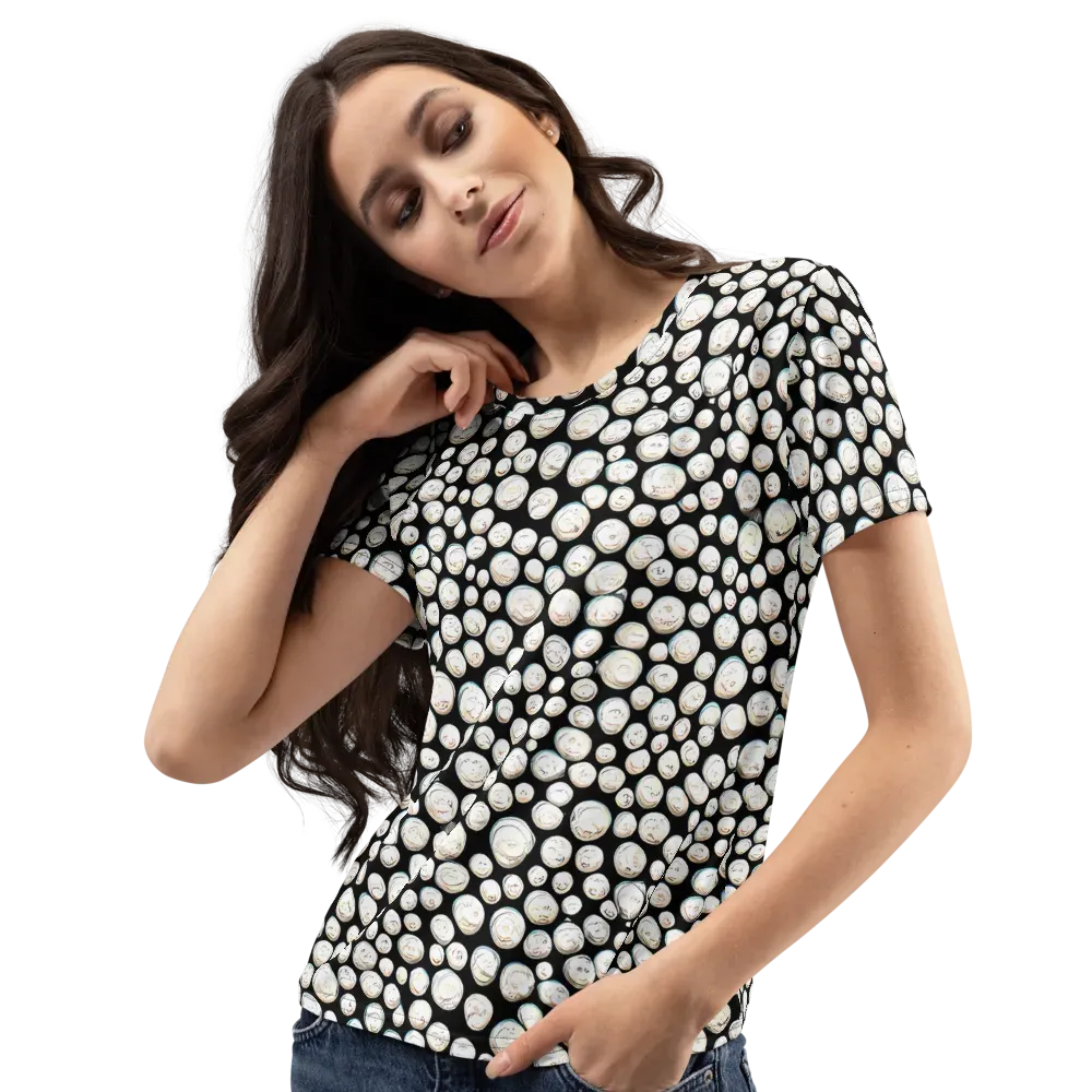 Celestial Whimsy on Women's Crew Neck T-Shirt — Left Front