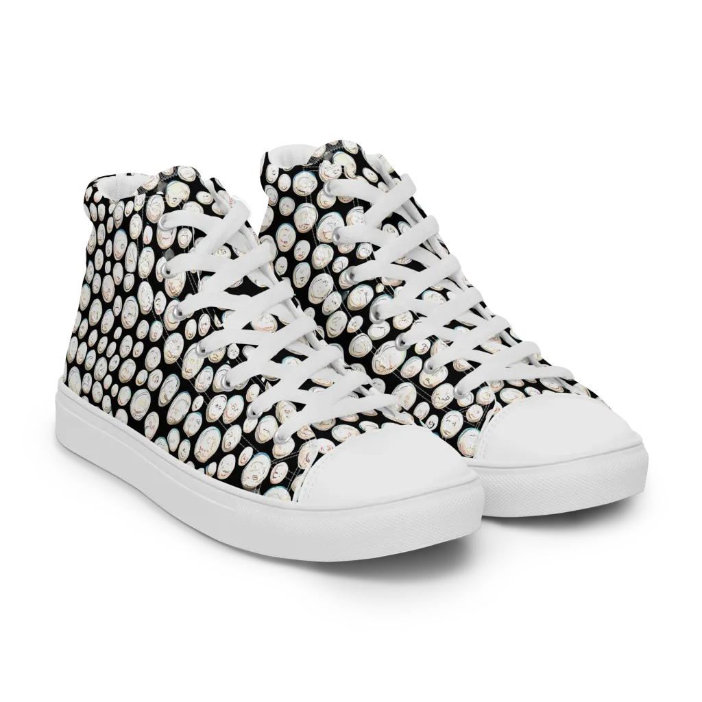 Celestial Whimsy on Women's High Top Canvas Shoes — Right Front