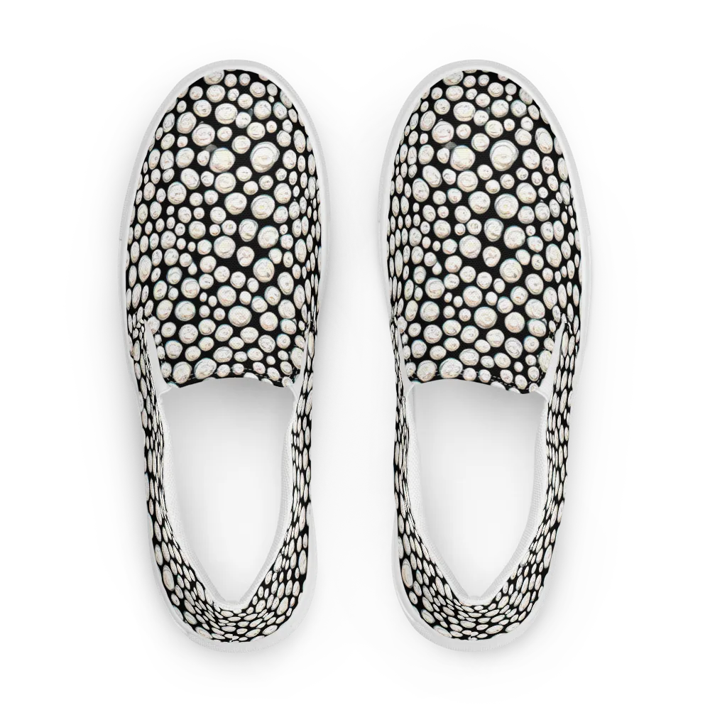 Celestial Whimsy on Men's Slip-On Canvas Shoes — Front