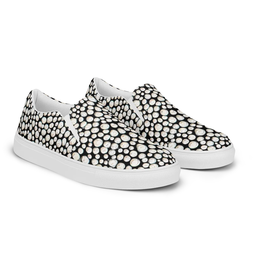 Celestial Whimsy on Men's Slip-On Canvas Shoes — Right Front