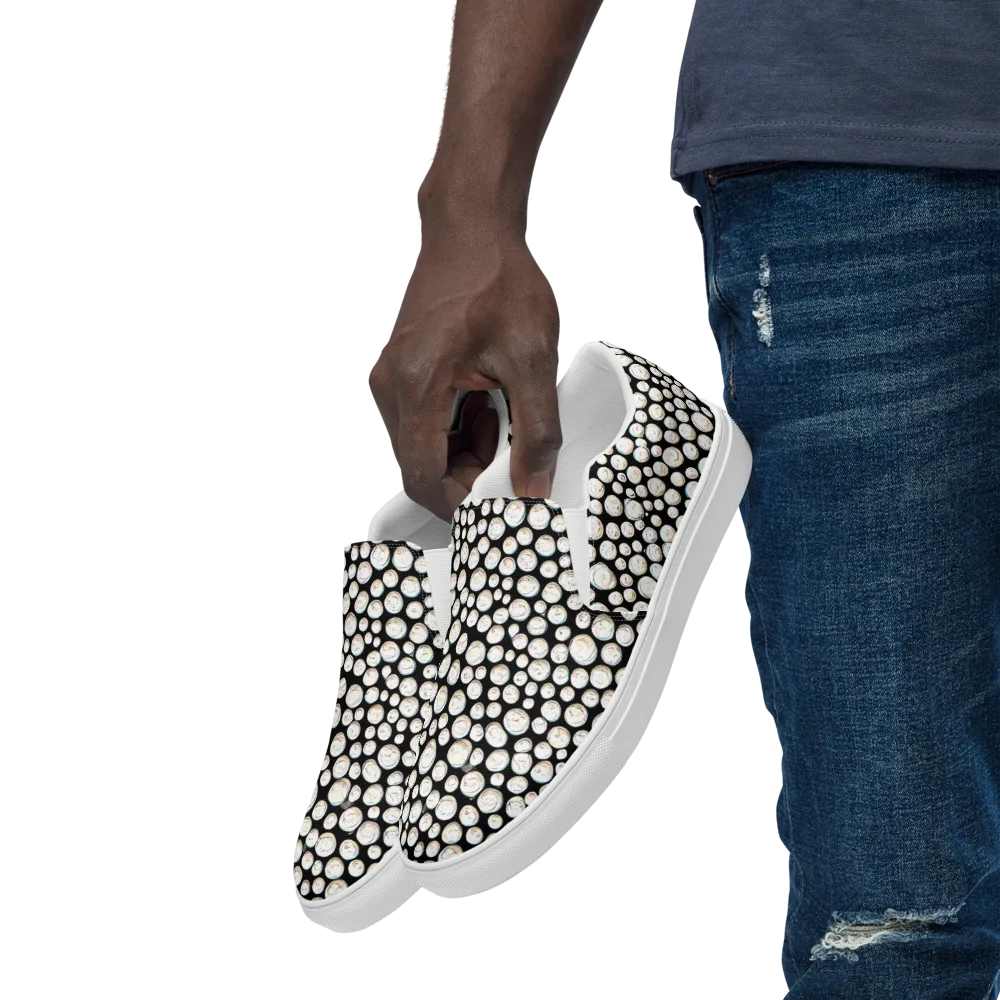 Celestial Whimsy on Men's Slip-On Canvas Shoes — Left Front