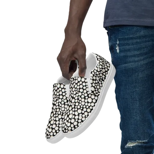 Celestial Whimsy on a Men's Slip-On Canvas Shoes