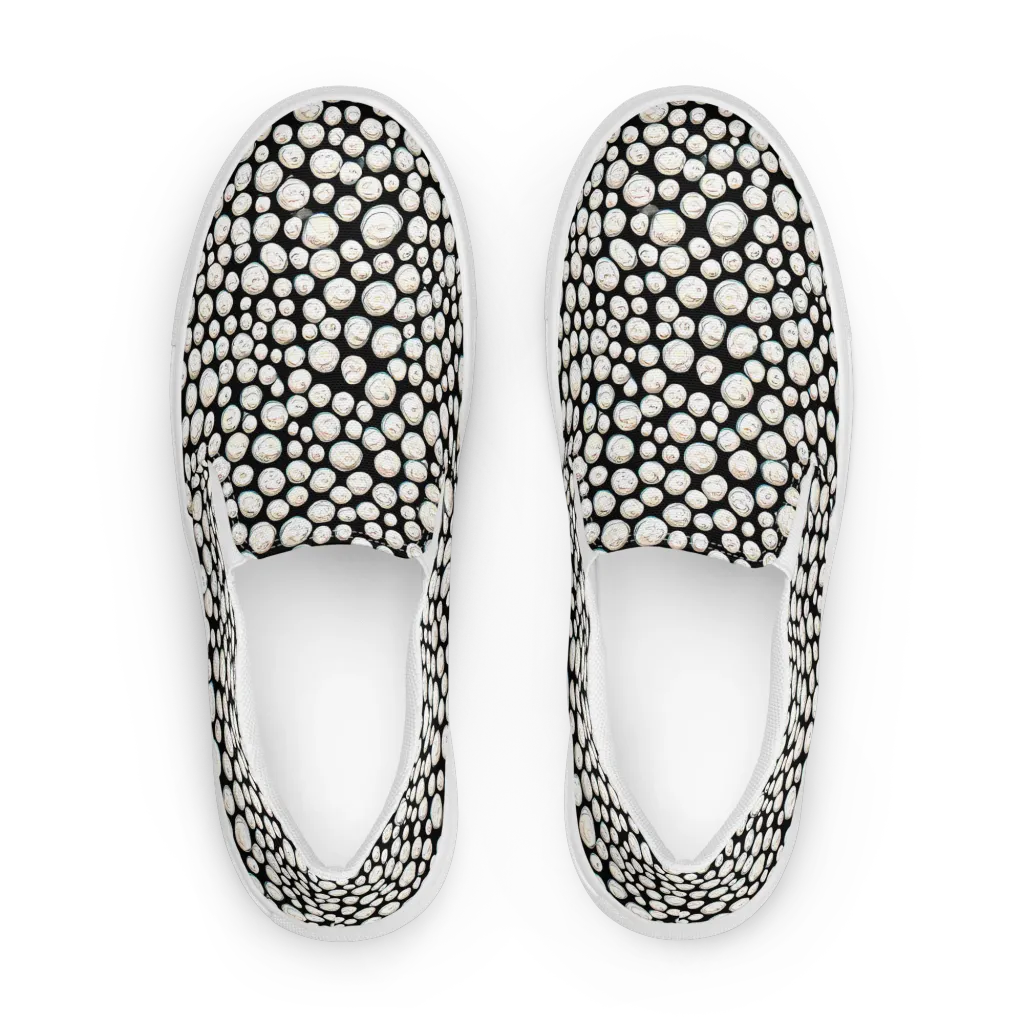 Celestial Whimsy on Women's Slip-On Canvas Shoes — Front