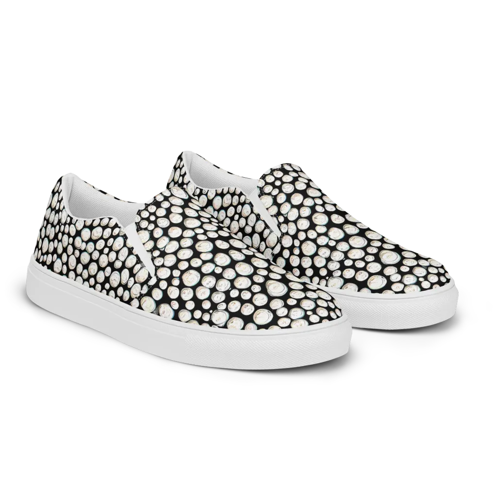 Celestial Whimsy on Women's Slip-On Canvas Shoes — Right Front