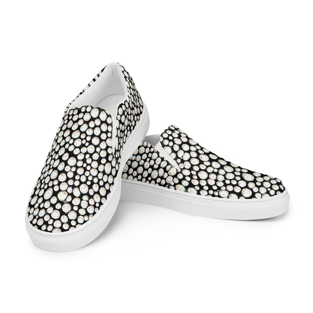 Celestial Whimsy on Women's Slip-On Canvas Shoes — Left Front