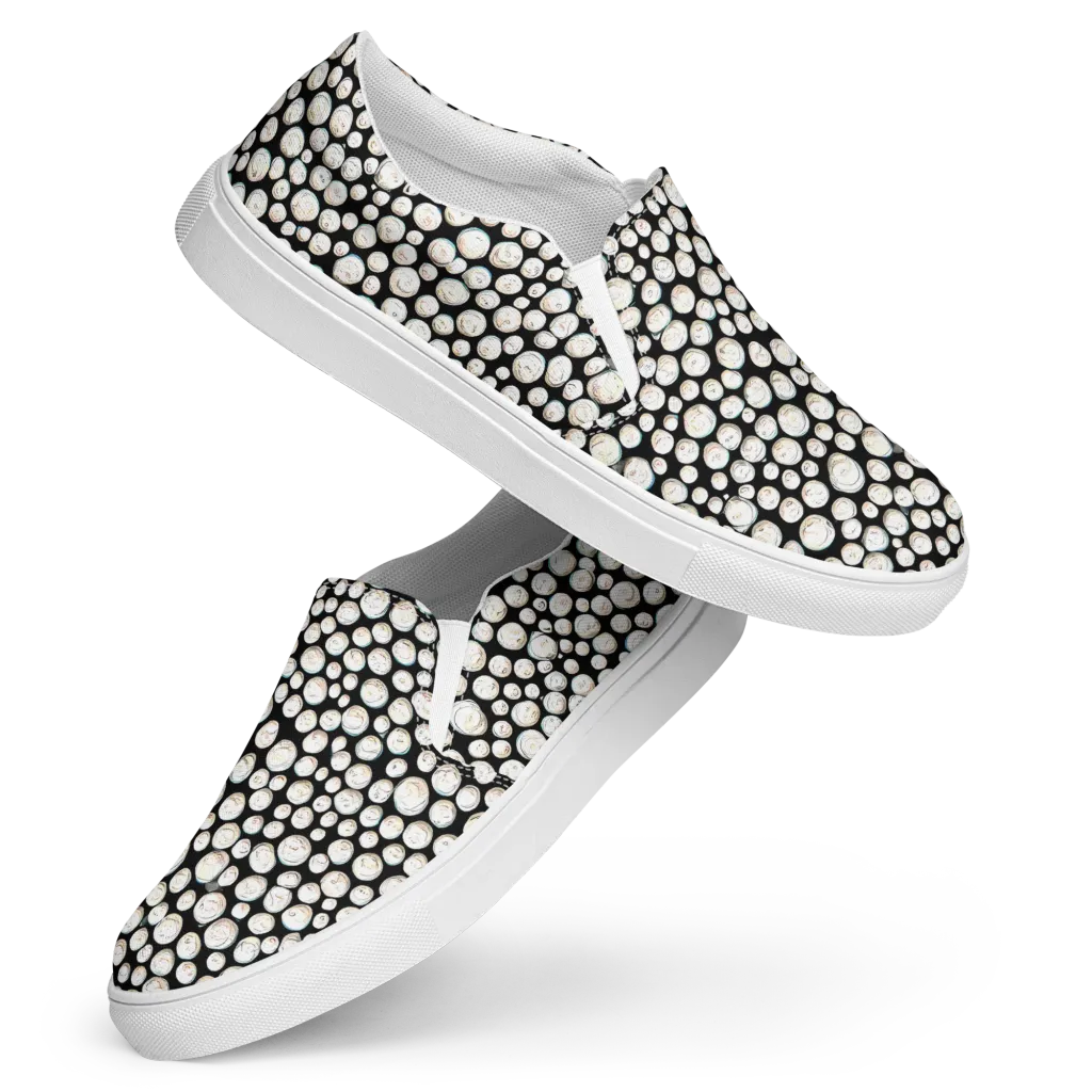 Celestial Whimsy on Women's Slip-On Canvas Shoes — Front