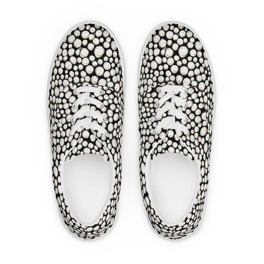 Celestial Whimsy on Men's Lace-Up Canvas Shoes — Front