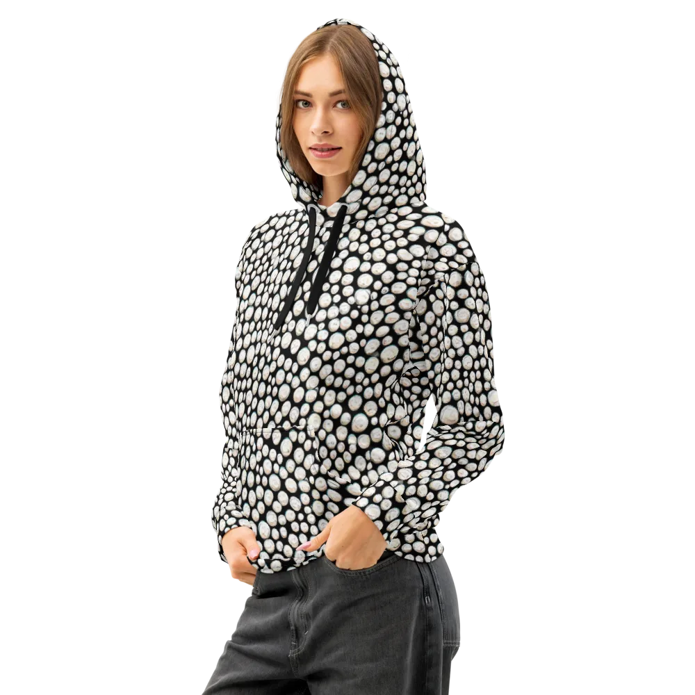 Celestial Whimsy on Cotton Hoodie — Left Front