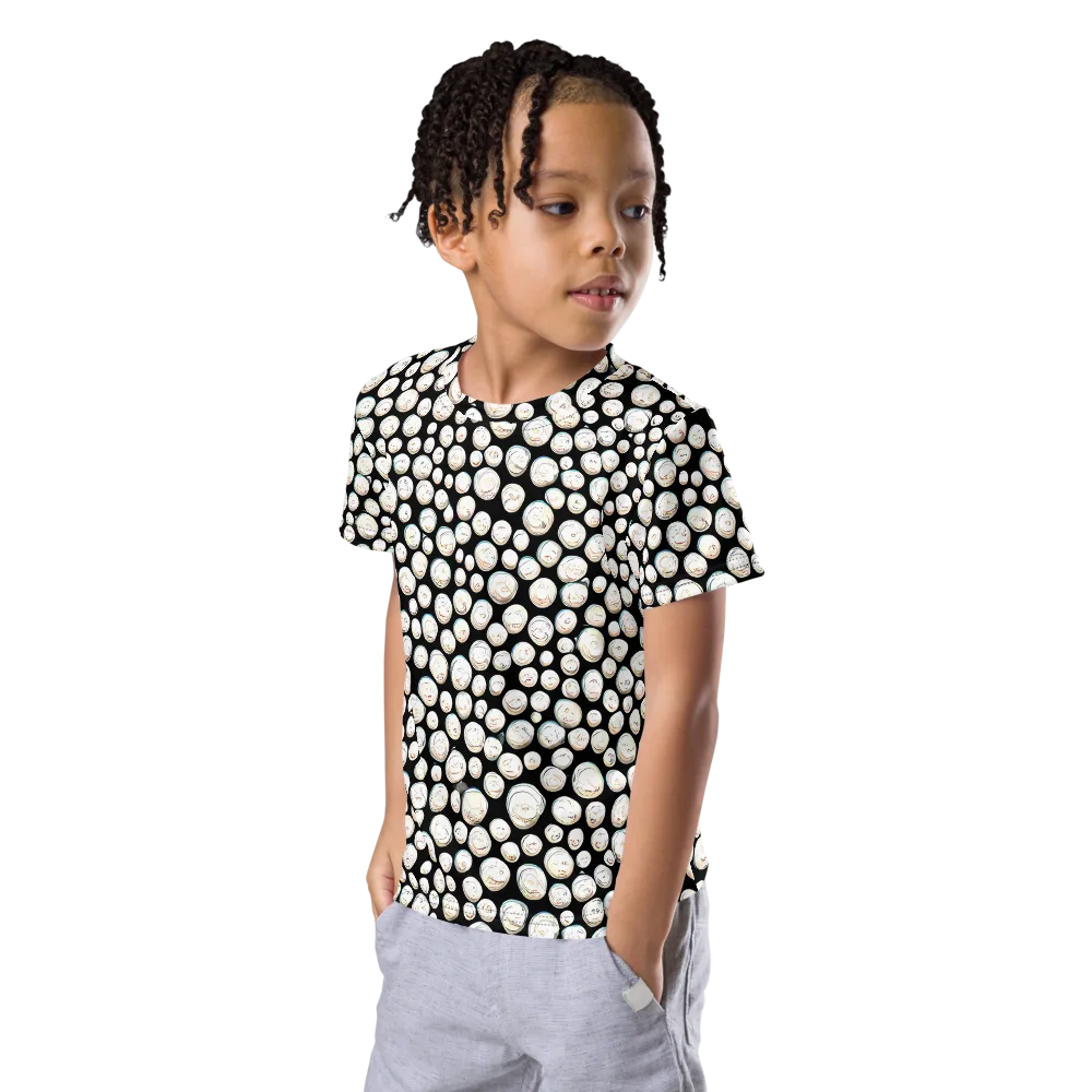 Celestial Whimsy on Kids Crew Neck T-Shirt — Left Front