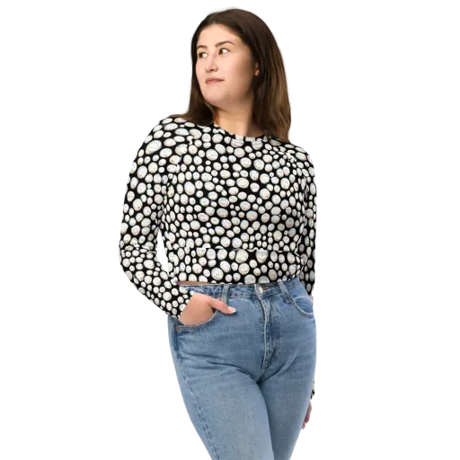 Celestial Whimsy on a Long Sleeve Crop Top