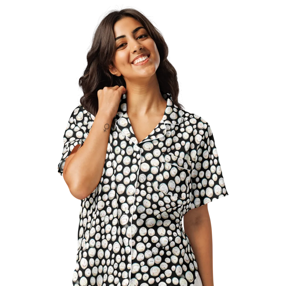 Celestial Whimsy on Women's Short Sleeve Pajama Top — Front