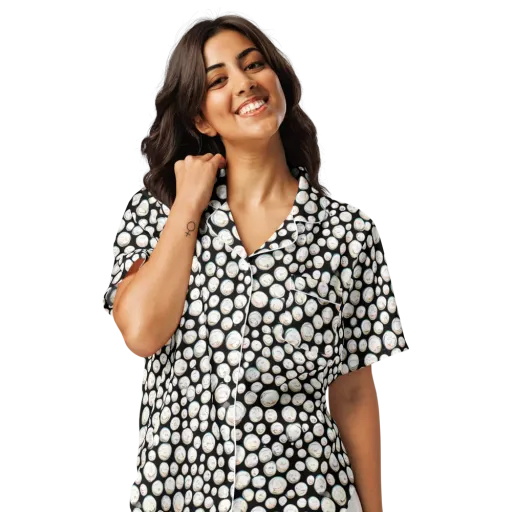 Celestial Whimsy on a Women's Short Sleeve Pajama Top
