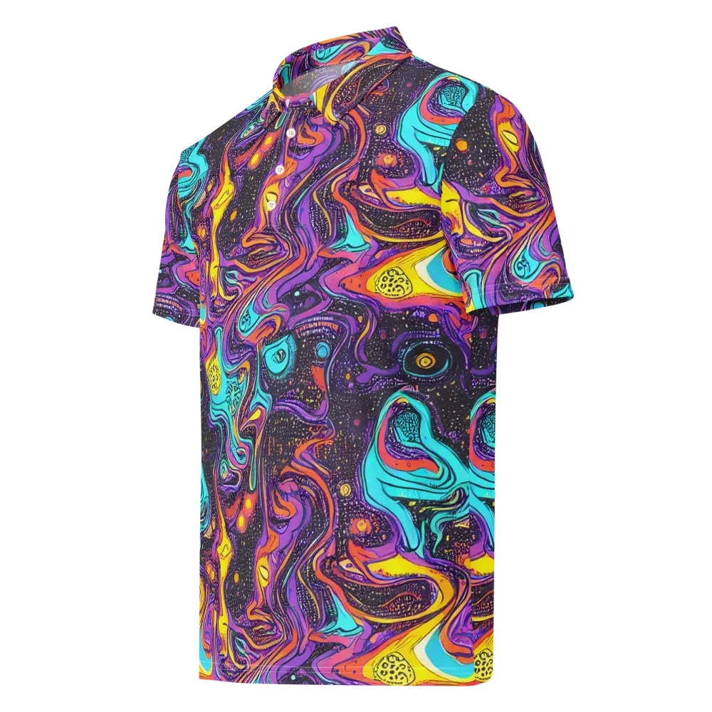 Hutty Nebula on Men's Slim Fit Polo Shirt — Left Front