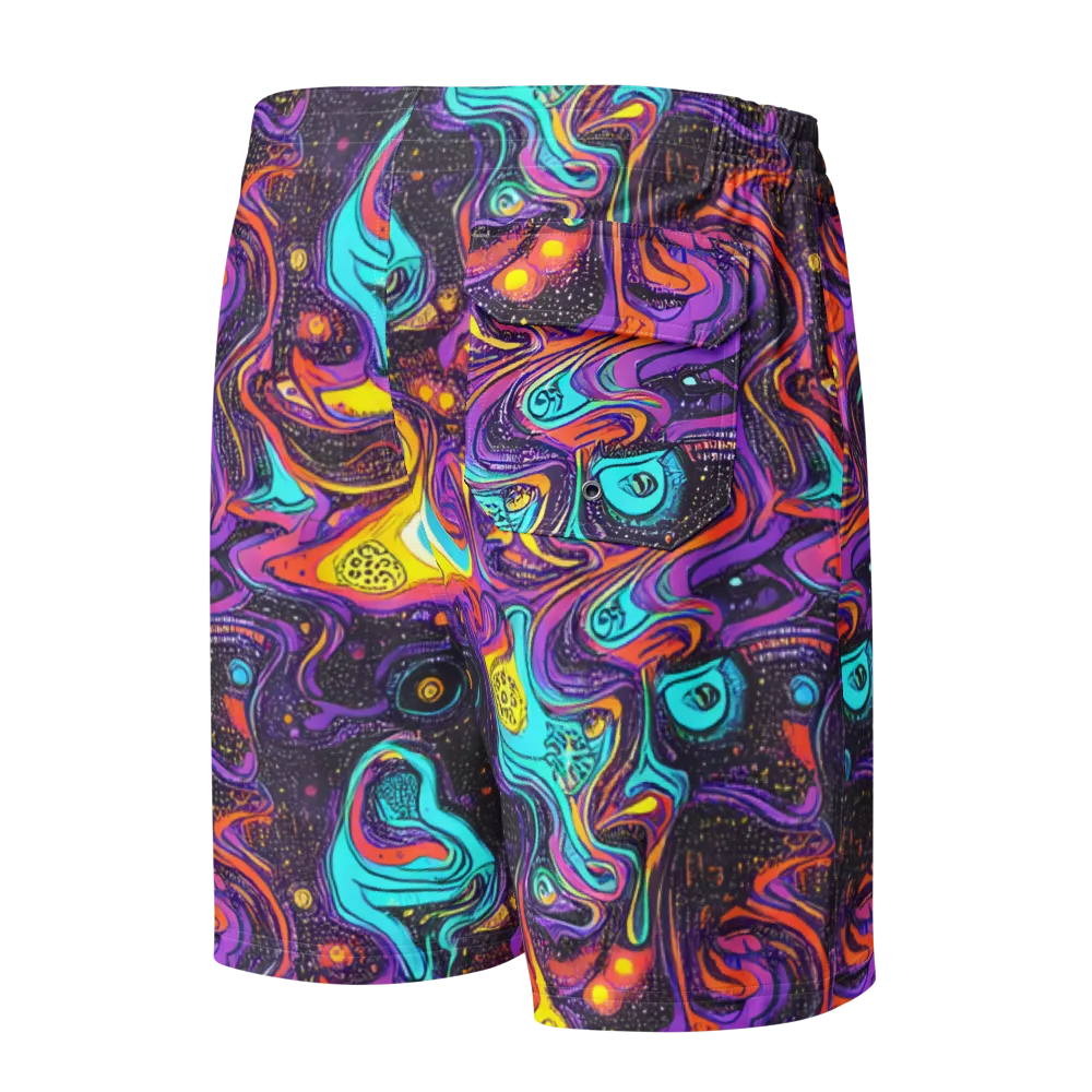 Hutty Nebula on Men's Board Shorts — Back