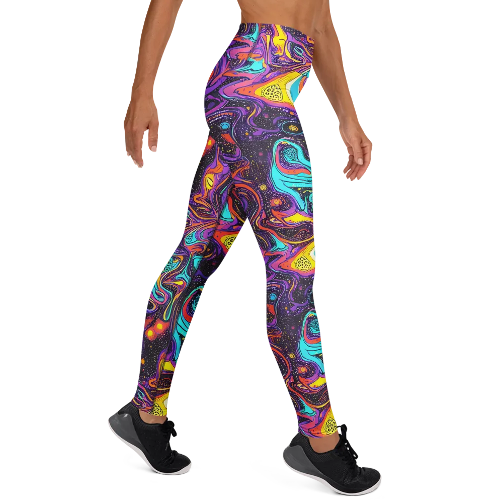 Hutty Nebula on Yoga Leggings — Right