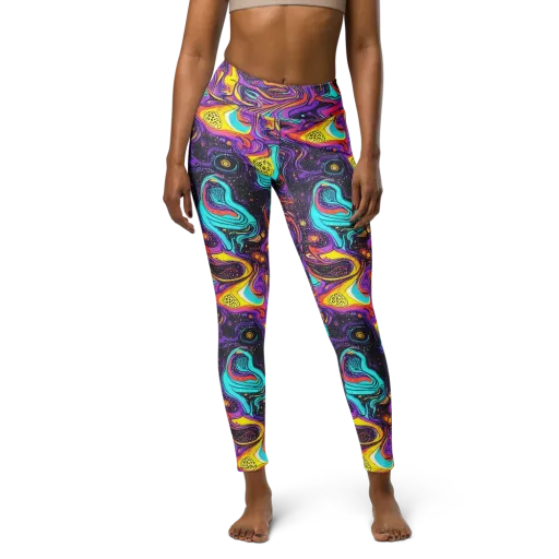 Hutty Nebula on a Yoga Leggings