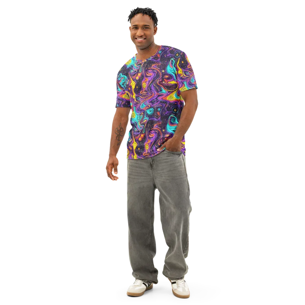 Hutty Nebula on Men's Cotton Crew Neck T-Shirt — Front