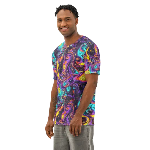 Hutty Nebula on a Men's Cotton Crew Neck T-Shirt
