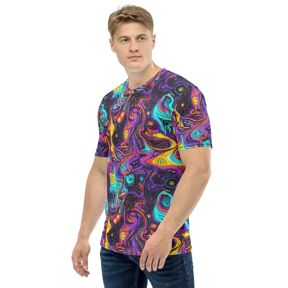 Hutty Nebula on Men's Crew Neck T-Shirt — Left